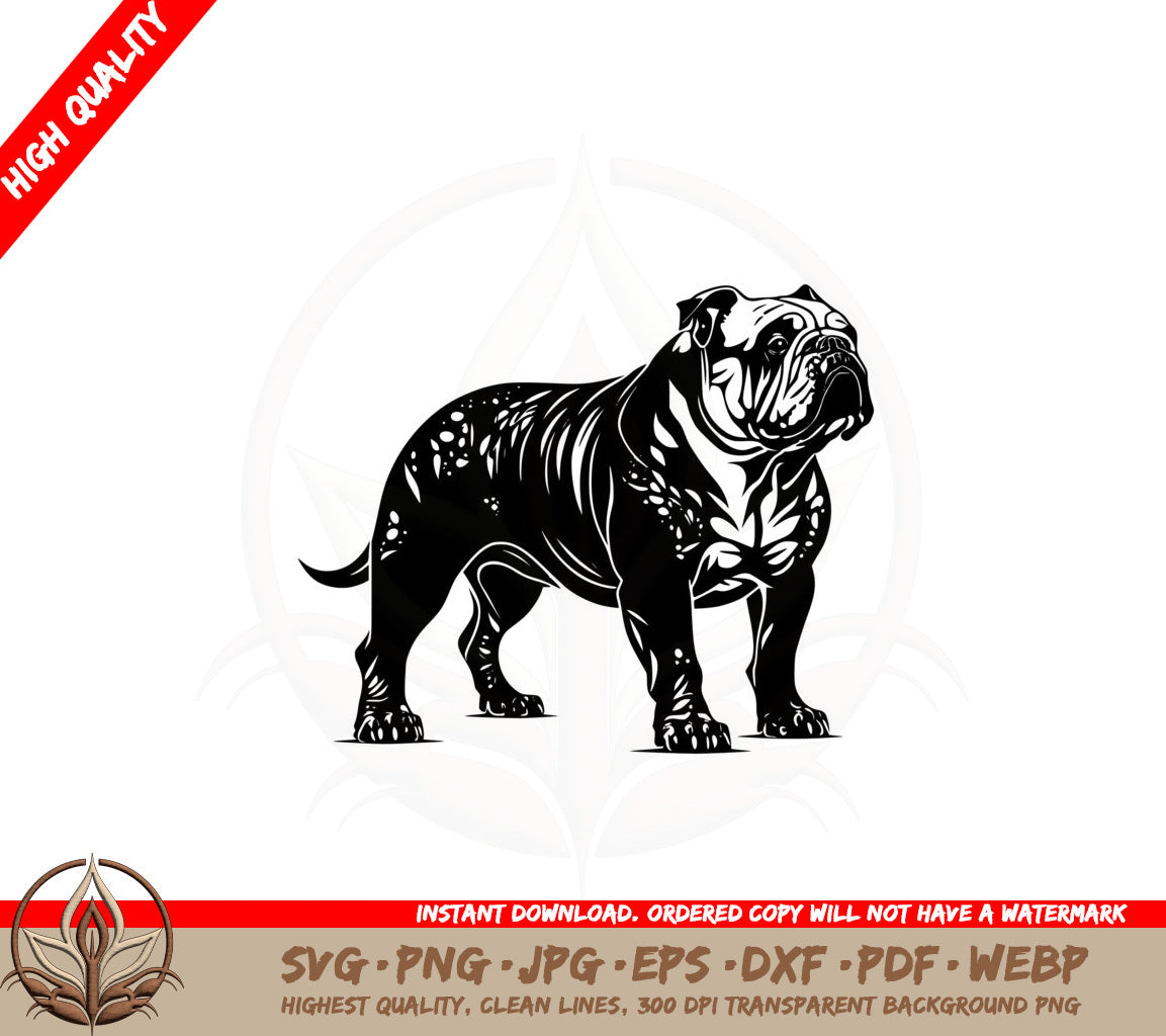 Bulldog with Bone SVG 