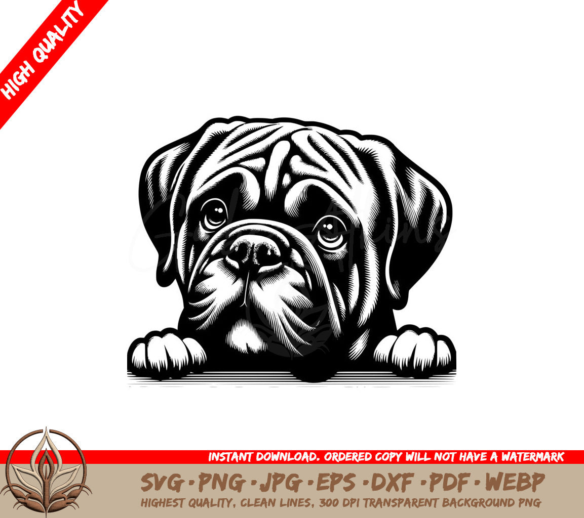 Bullmastiffs Gentle Gaze SVG Digital Product