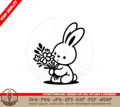 Bunny Flowers SVG 