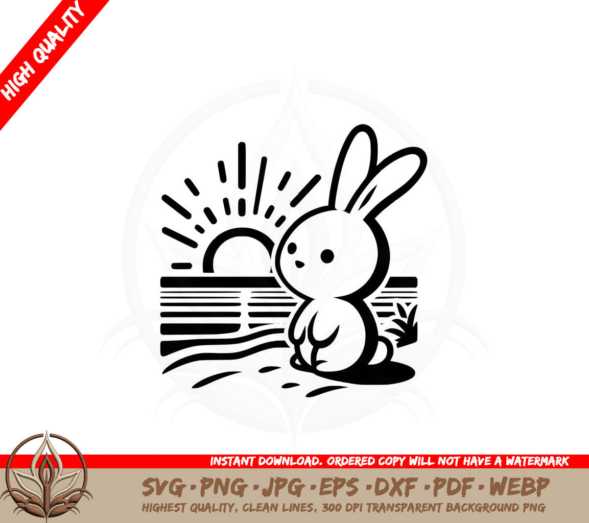 Bunny at Sunrise SVG 