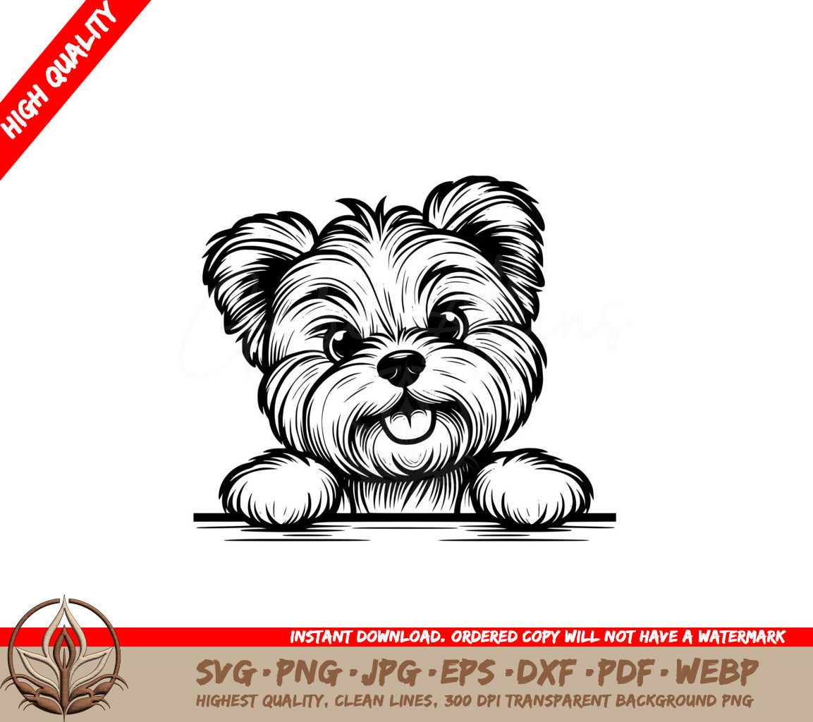 Bushy Browed Yorkie SVG - Digital File Formats for Flexibility