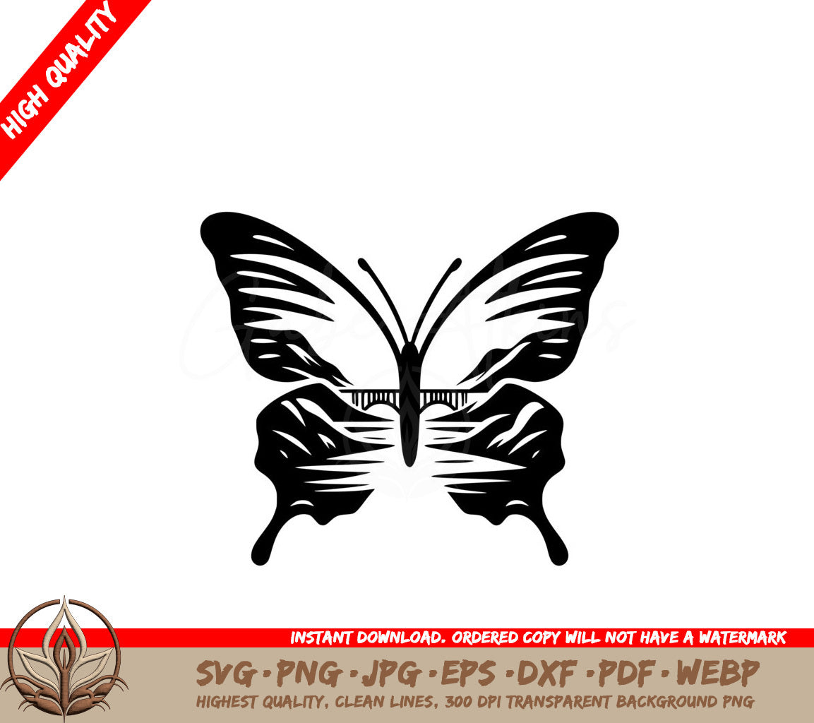 Butterfly Bridge SVG - Multi-Format Digital Product