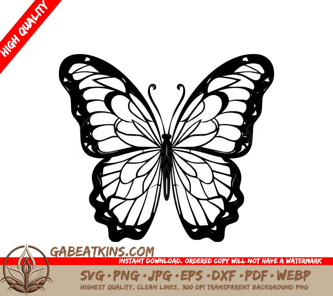 Butterfly Brilliance SVG -  A Butterfly On A White Background