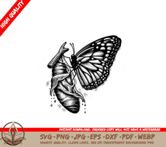 Butterfly Cocoon Escape SVG - Digital File Collection