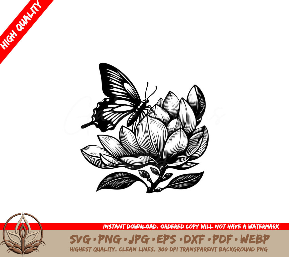 Butterfly Floral Secrets SVG Product