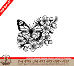 Butterfly Garden Delight Digital Product - SVG