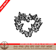 Butterfly Heart SVG - Digital file in multiple formats