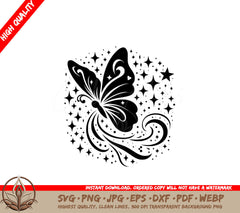 Butterfly Star Dance - Digital SVG Wayfare