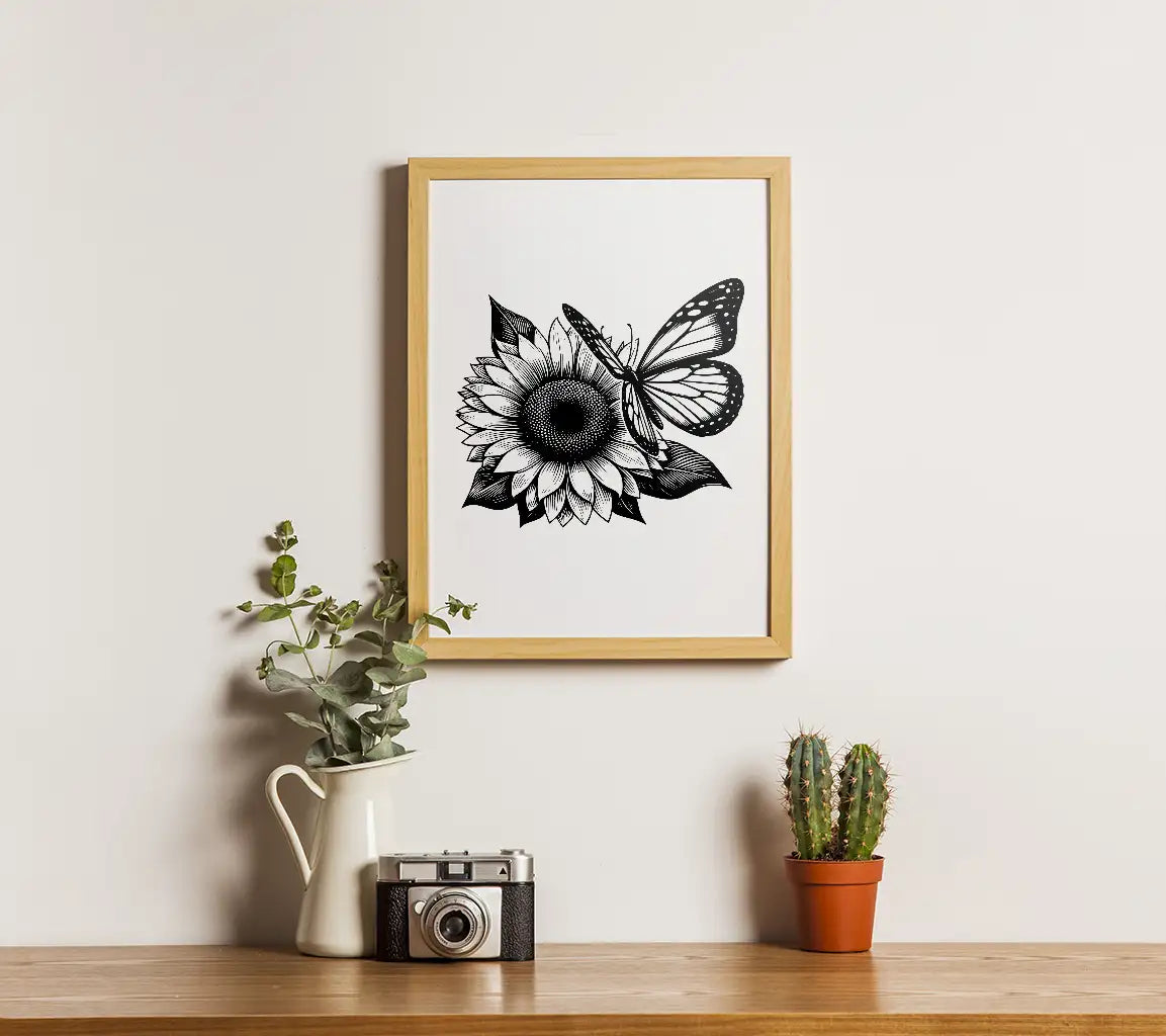 Butterfly Sunflower Perch