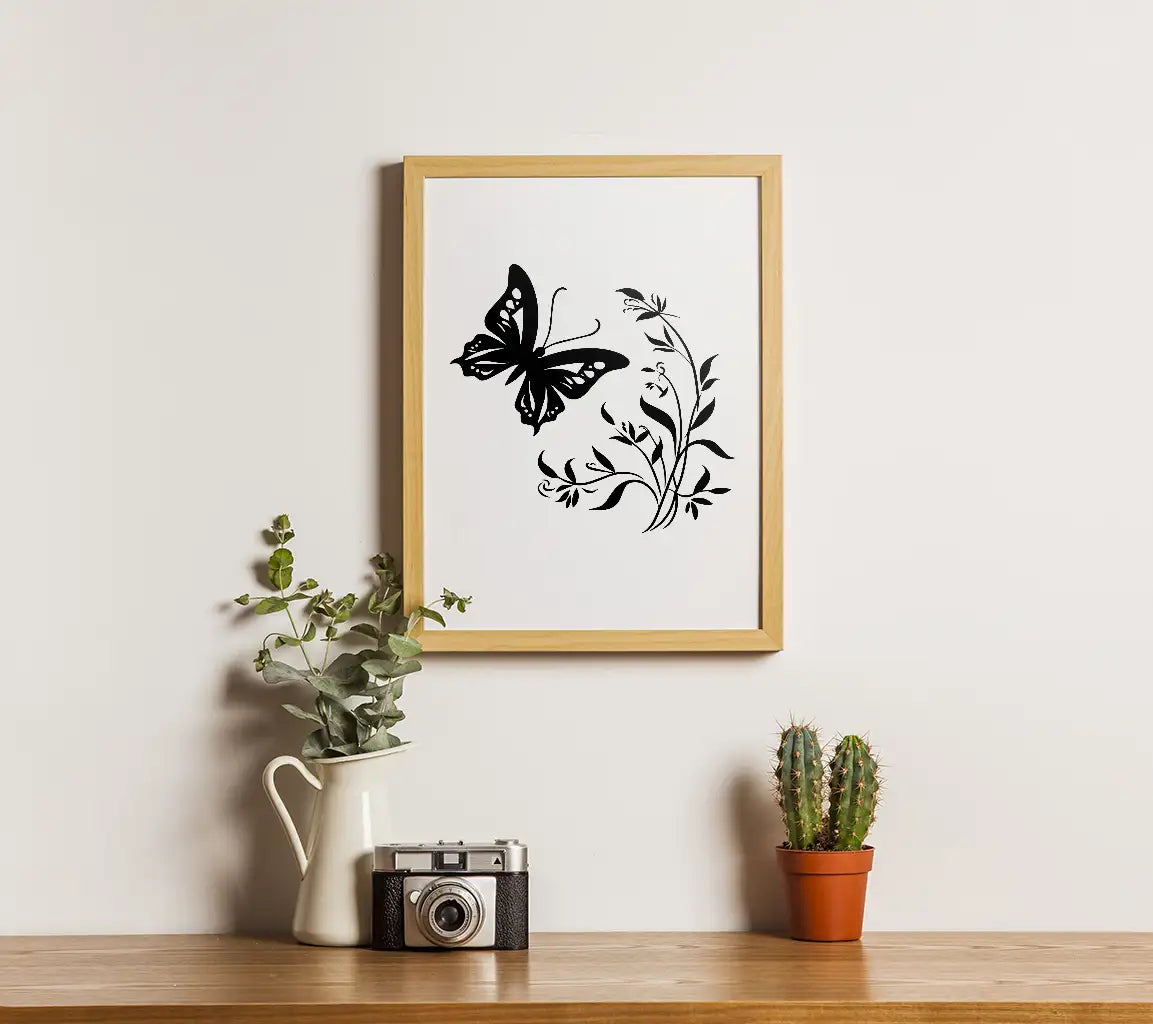 Butterfly And Flora