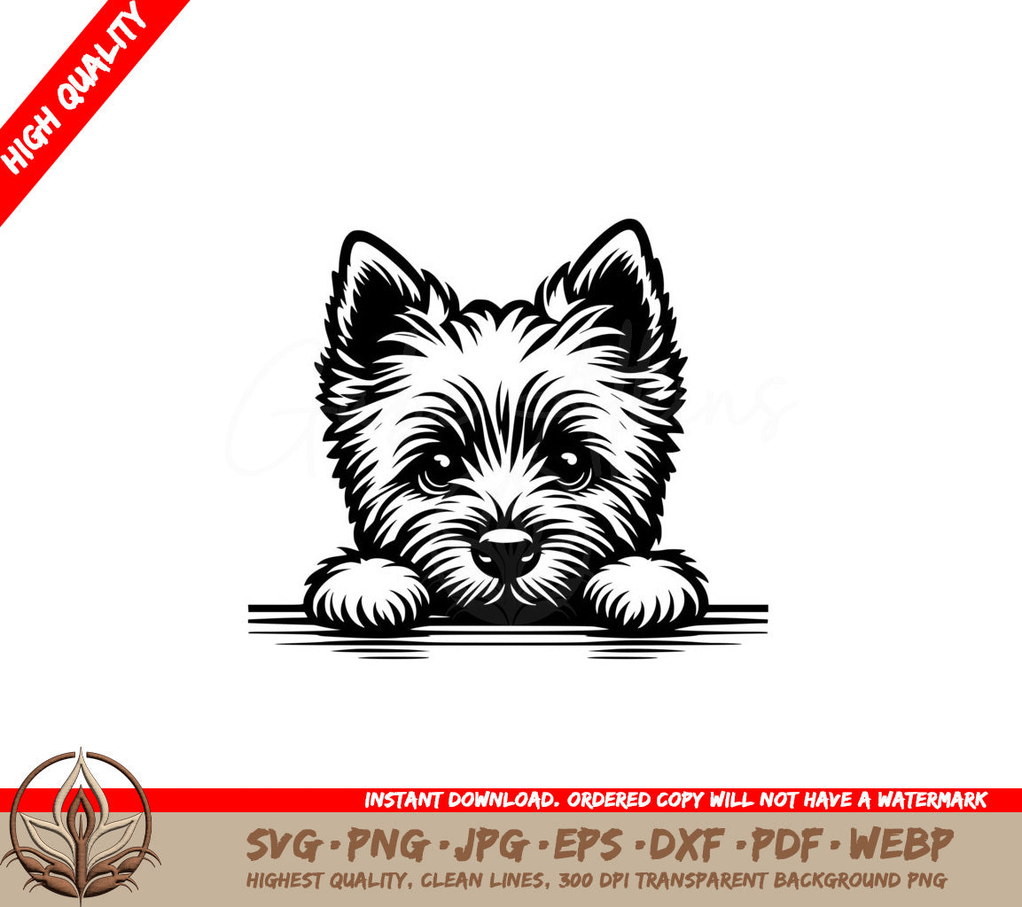 Cairn Terriers Playful Eyes SVG Cut File Playful Puppy Dog Eyes SVG Dog Lover SVG Cricut Silhouette Instant Download SVG 
