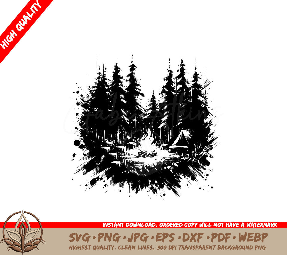 Campfire Nights SVG File - Digital Product in Multiple Formats