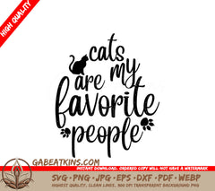 Cats Are My Favorite People SVG Design SVG