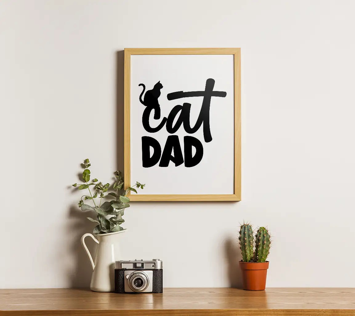 Cat Dad Silhouette SVG -  Logo SVG