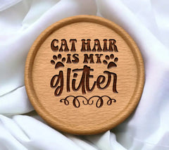 Cat Hair Is My Glitter SVG - Paw Print Design SVG