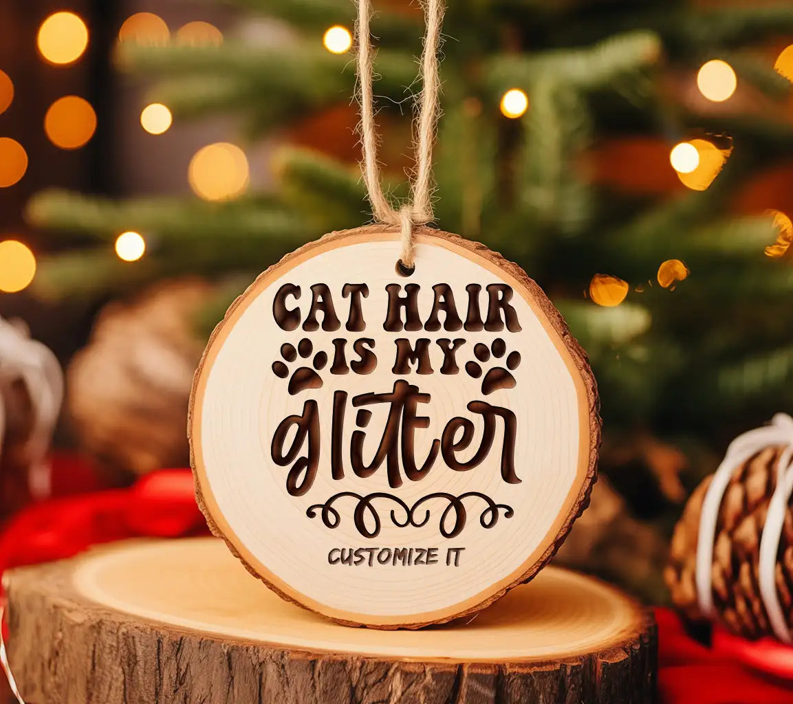 Cat Hair Is My Glitter SVG - Paw Print Design SVG