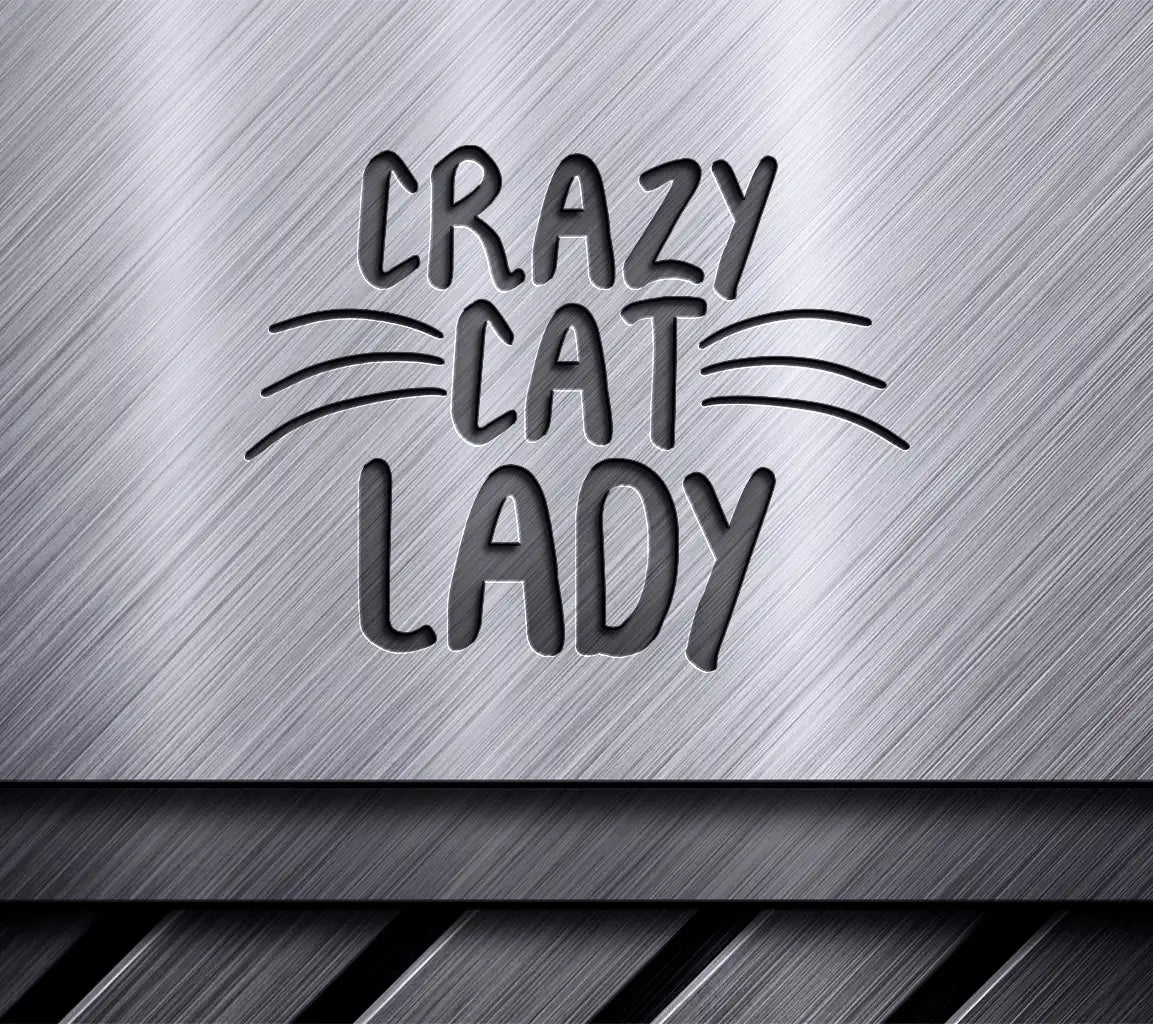 Crazy Cat Lady SVG Logo -  Whiskers Design SVG