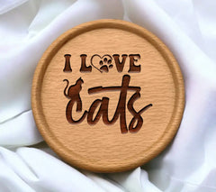  I Love Cats Silhouette SVG Design SVG