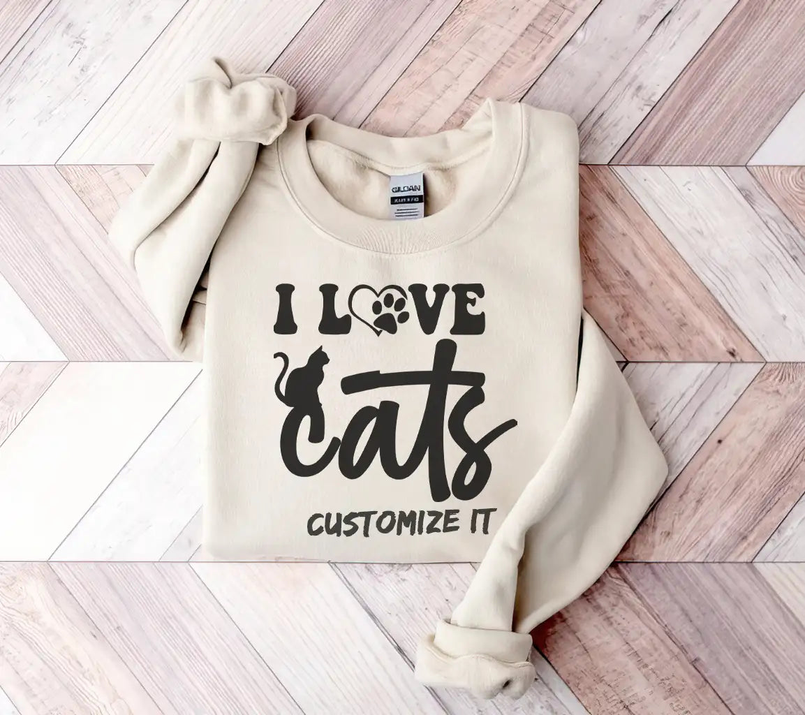  I Love Cats Silhouette SVG Design SVG