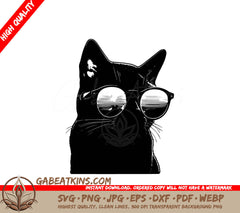  A Cat Wearing Sunglasses SVG - Cat Wearing Sunglasses SVG