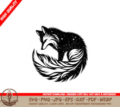 Celestial Fox Dreams SVG - Digital Product file in various formats