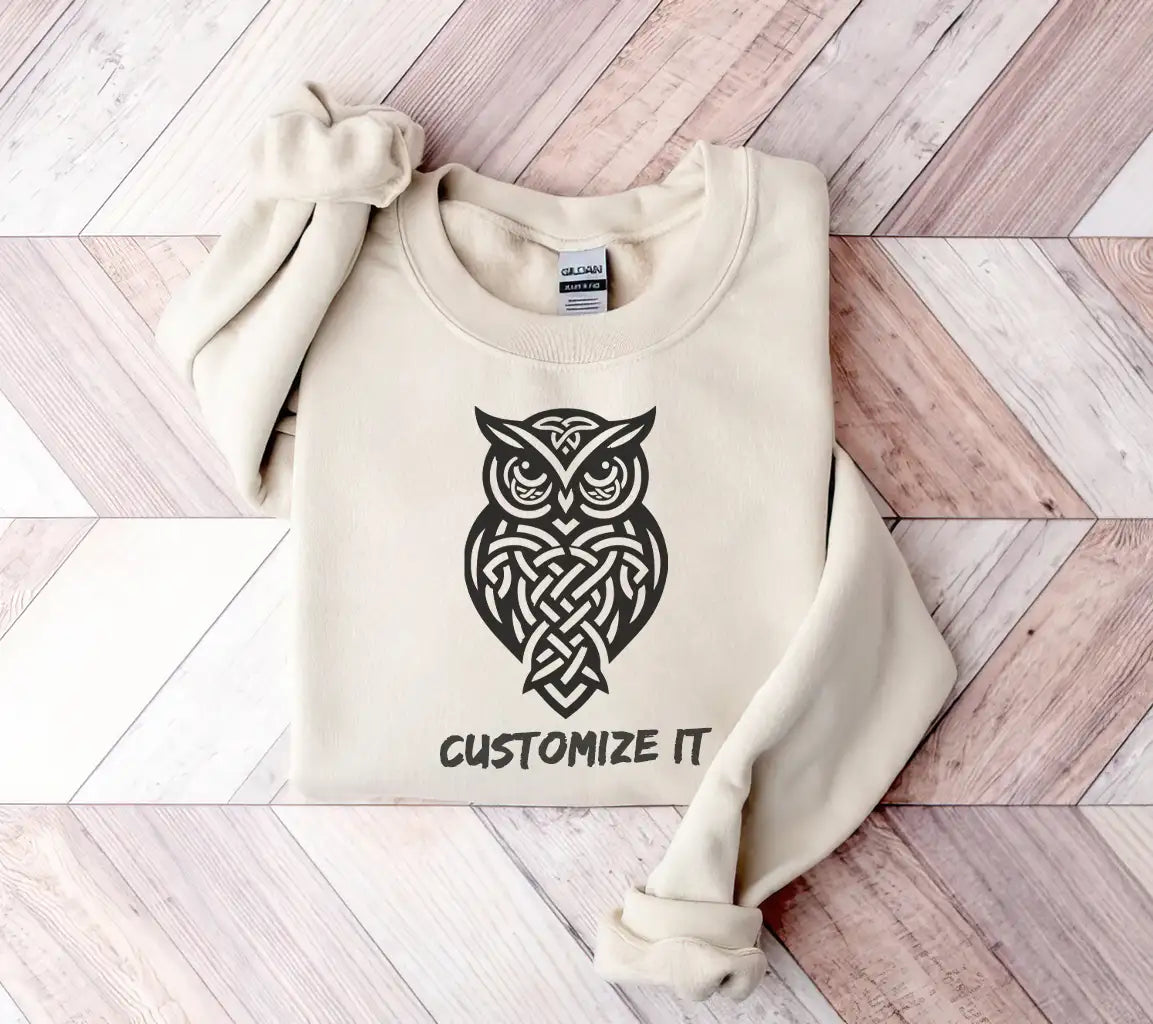 Celtic Owl SVG -  Drawing with Design SVG