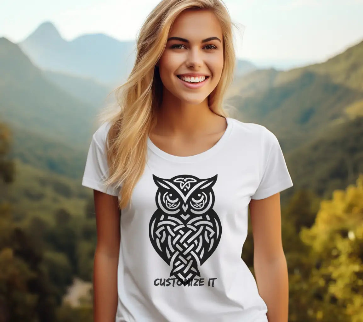 Celtic Owl SVG -  Drawing with Design SVG