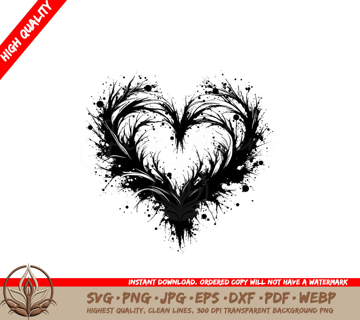 Digital Chaos Heart SVG