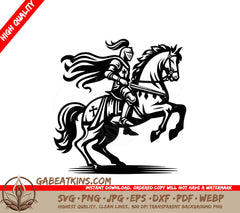  A Knight Riding A Horse SVG - Charging Knight Crusade SVG