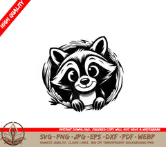 Cheeky Raccoon Smile SVG Product