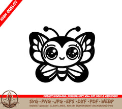 Cheerful Butterfly SVG - Digital Product File