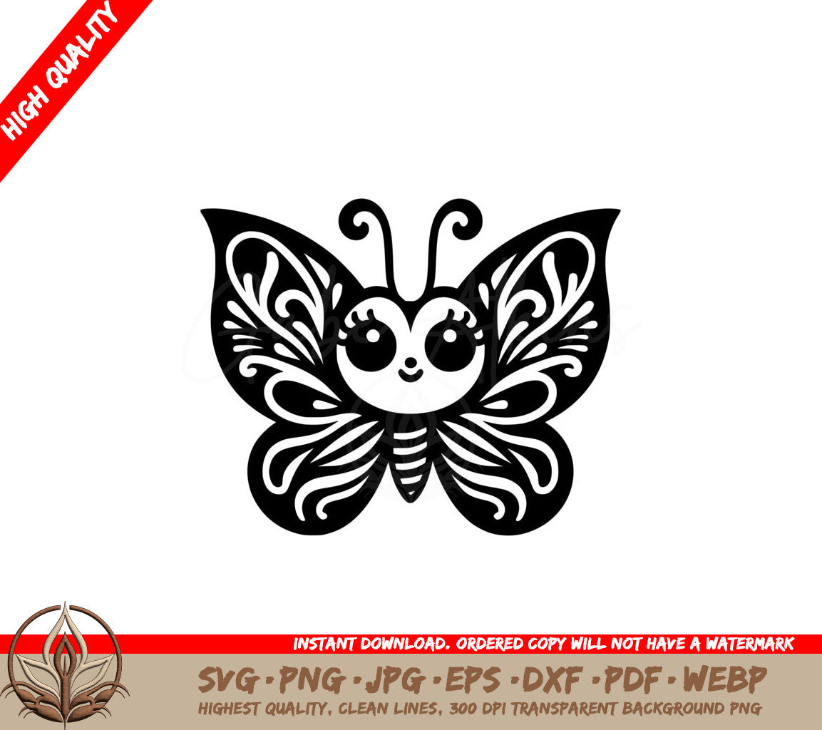 Cheerful Butterfly Joy SVG File