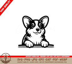 Cheerful Corgi Grin SVG – Digital File (SVG, PNG, JPG, AI, PDF, DXF, EPS, WebP)