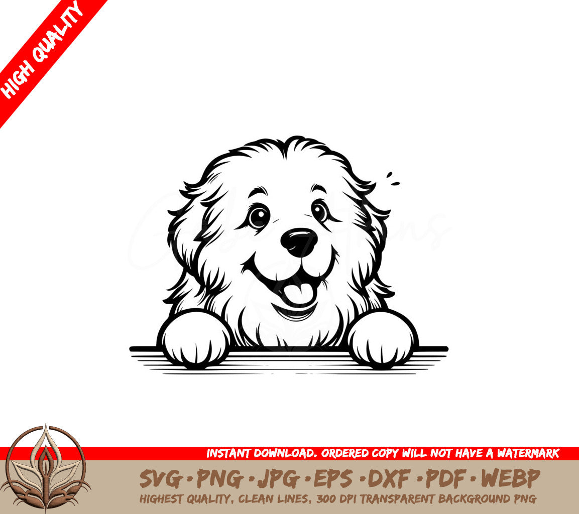 Cheerful Great Pyrenees Digital SVG