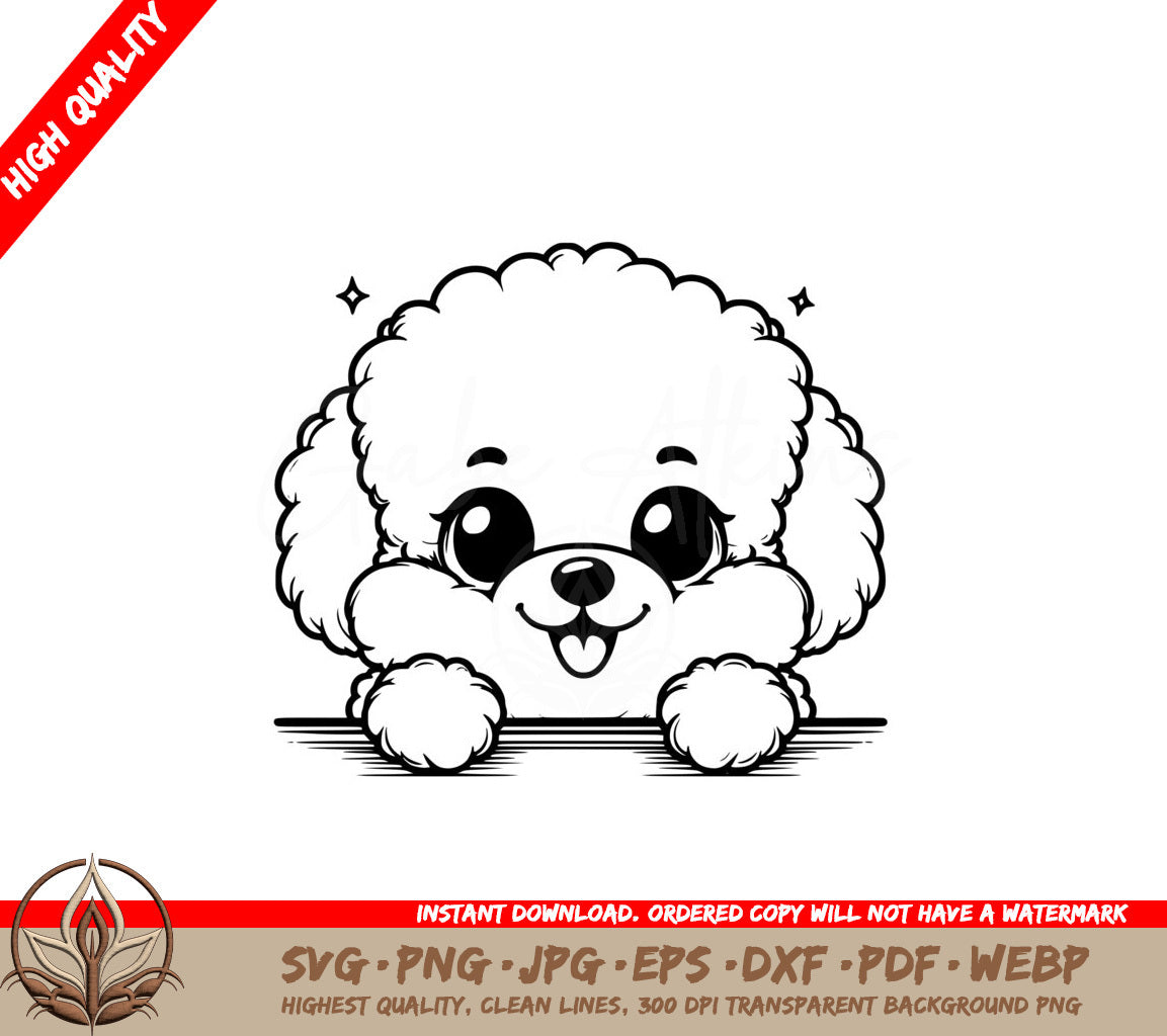 Cheerful Poodle Play SVG