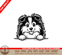 Cheerful Shetland Sheepdog SVG - Digital Product with Various Formats