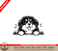 Cheerful Tibetan Mastiff Digital Art SVG