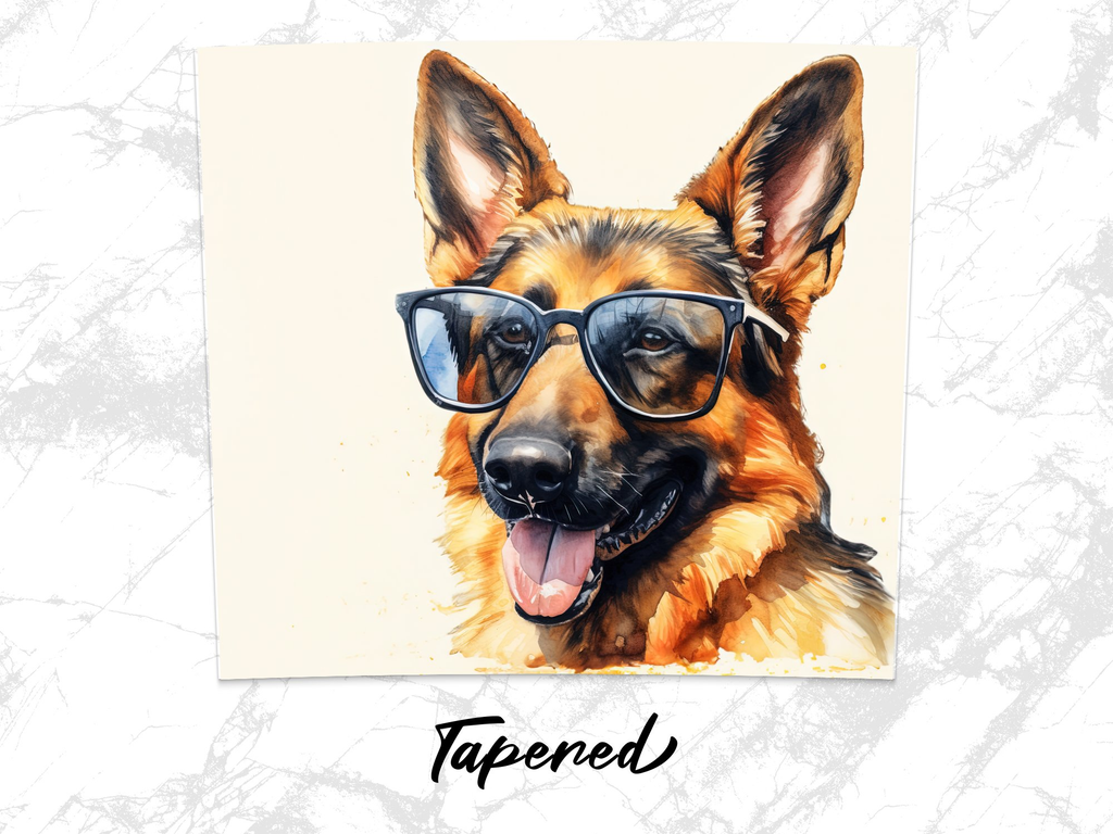 Chic Sunglasses German Shepherd Tumbler Wrap | 20oz Tumbler Wrap Sublimation PNG - Gabe Atkins Designs