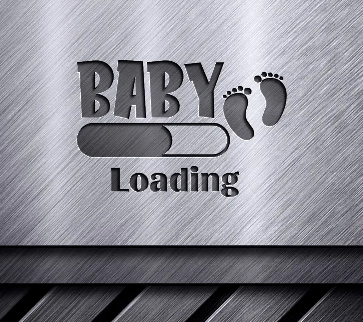 Baby Loading SVG -  Cute Footprint Loading Bar Design SVG