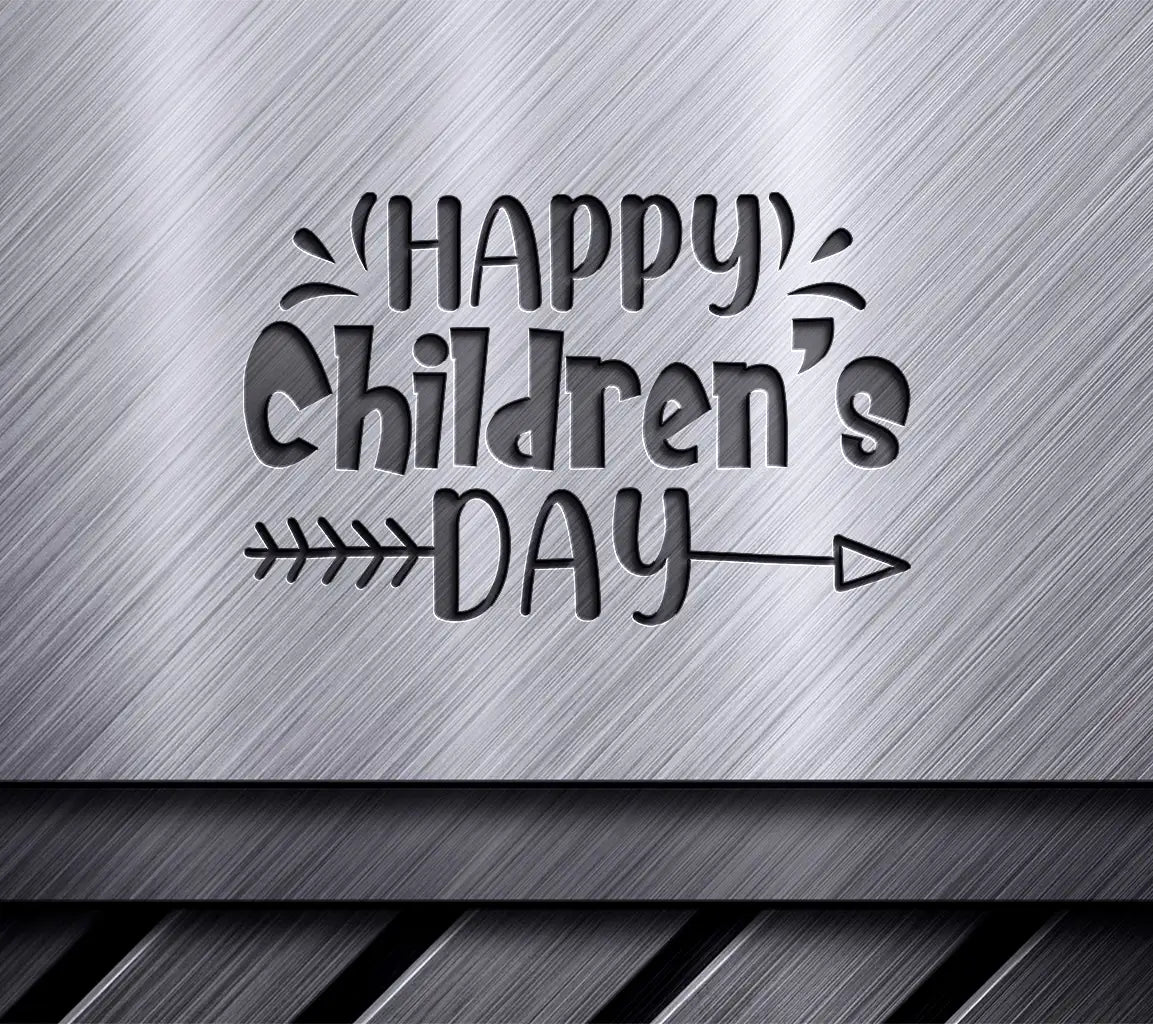 Happy Childrens Day SVG with Arrow - Printable Design SVG