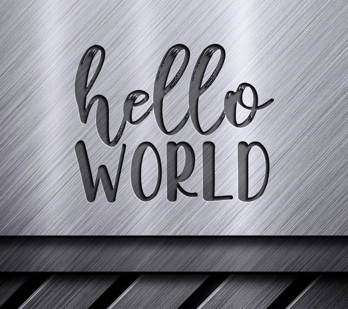 Hello World Silhouette SVG - Childrens Day Design SVG