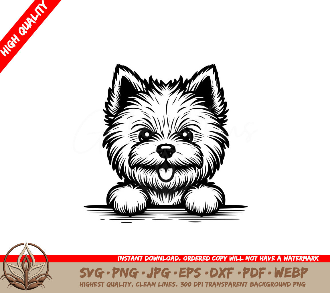 Chill Cairn Terrier Lounging SVG