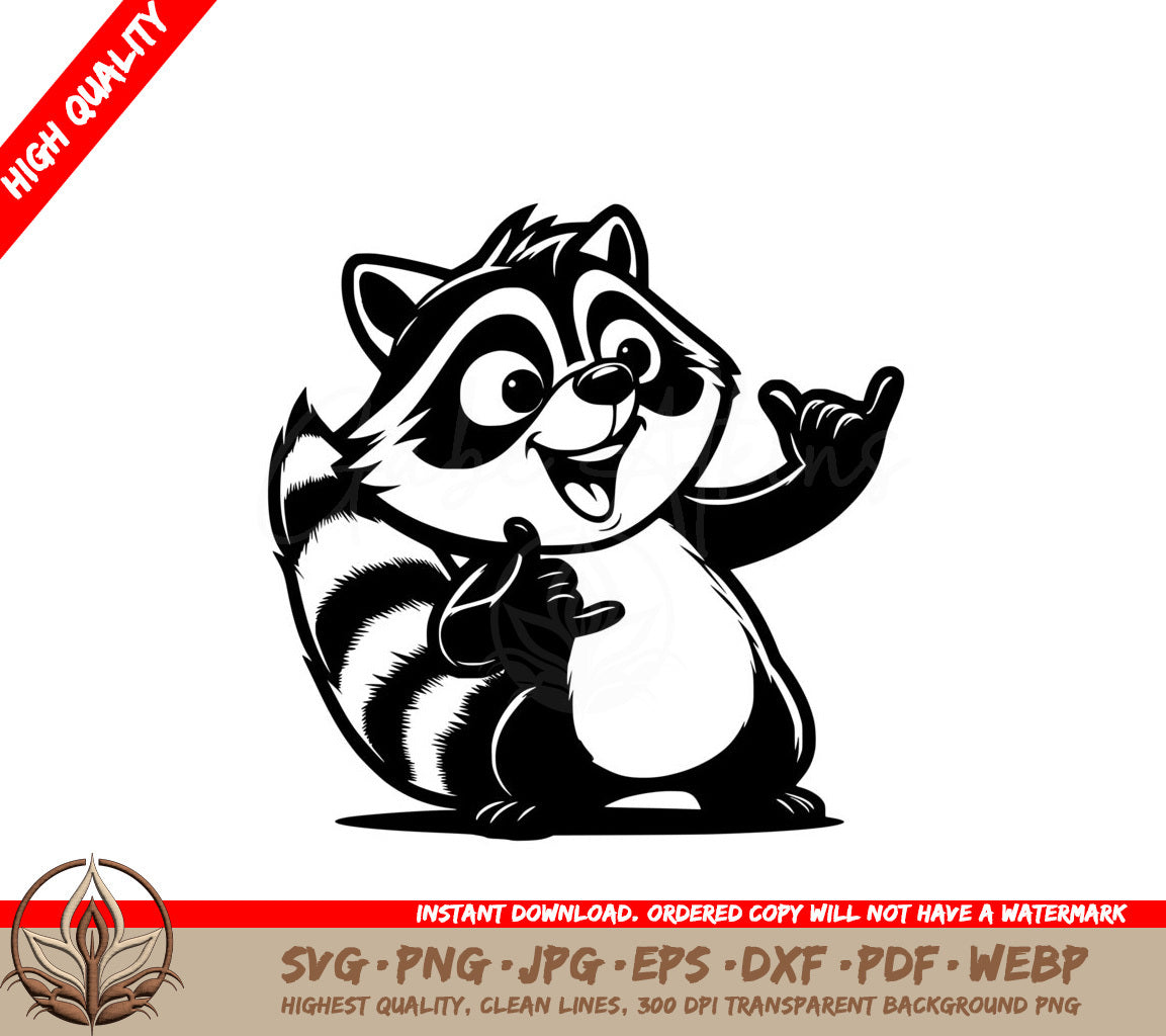 Chill Raccoon Magic SVG