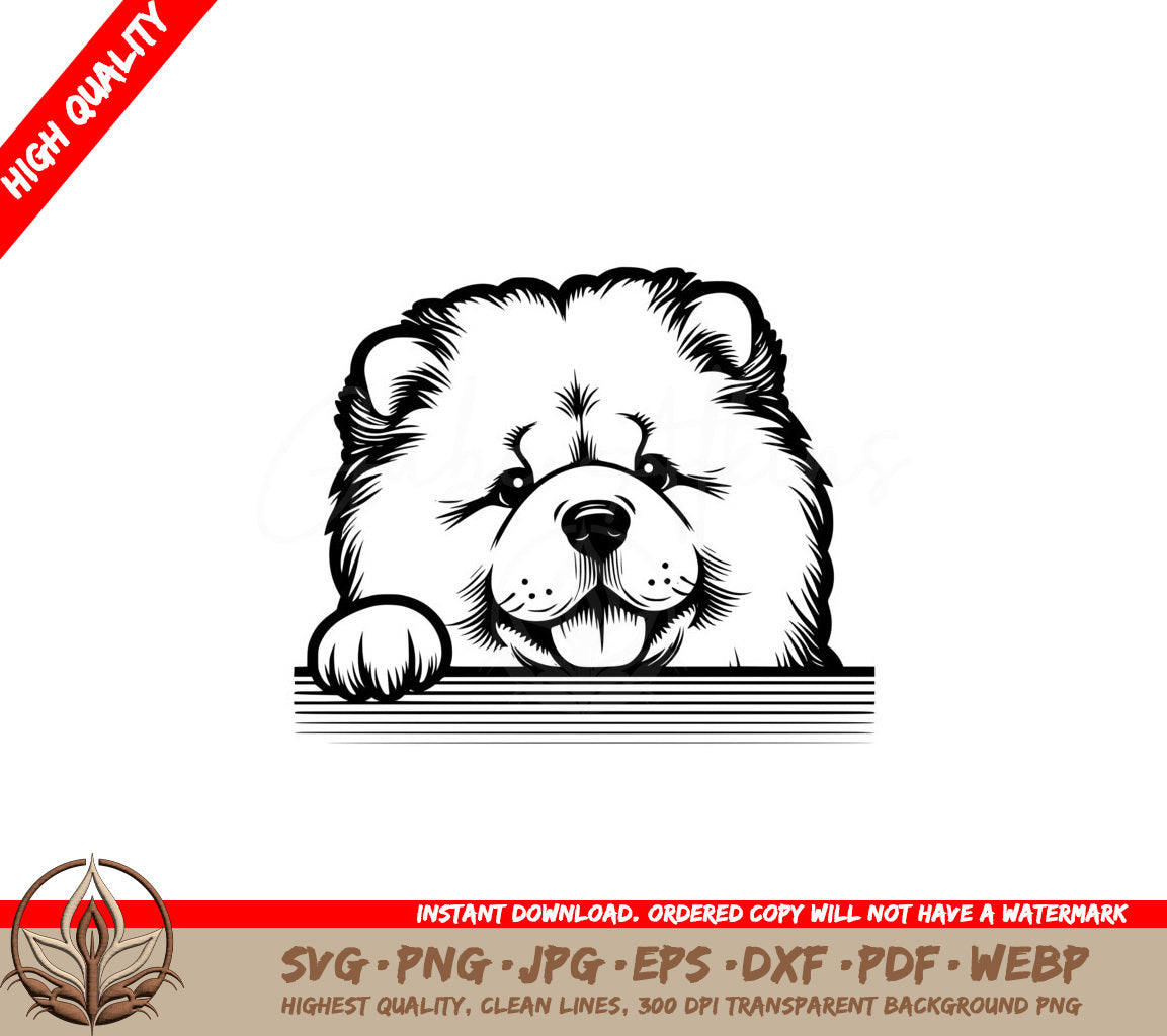 Chow Chow Stare SVG: Digital Product in Multiple File Formats