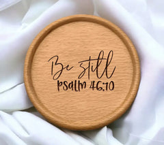 Be Still Psalm 4610 Cursive SVG - Christian Design SVG