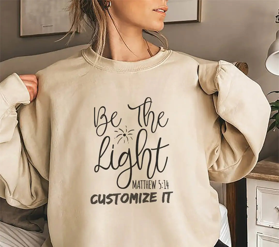 ## Be the Light SVG - Christian Bible Verse Design SVG