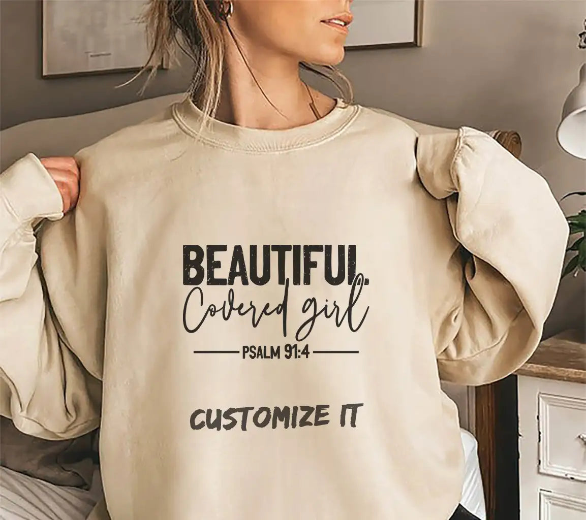 Beautiful Covered Girl SVG - Christian Design SVG