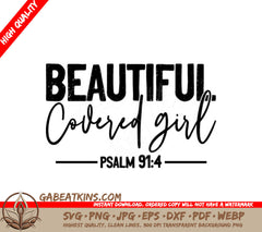 Beautiful Covered Girl SVG - Christian Design SVG