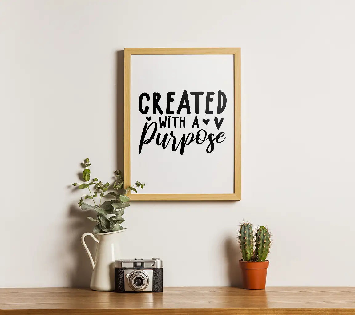 Created With A Purpose -  Christian SVG SVG