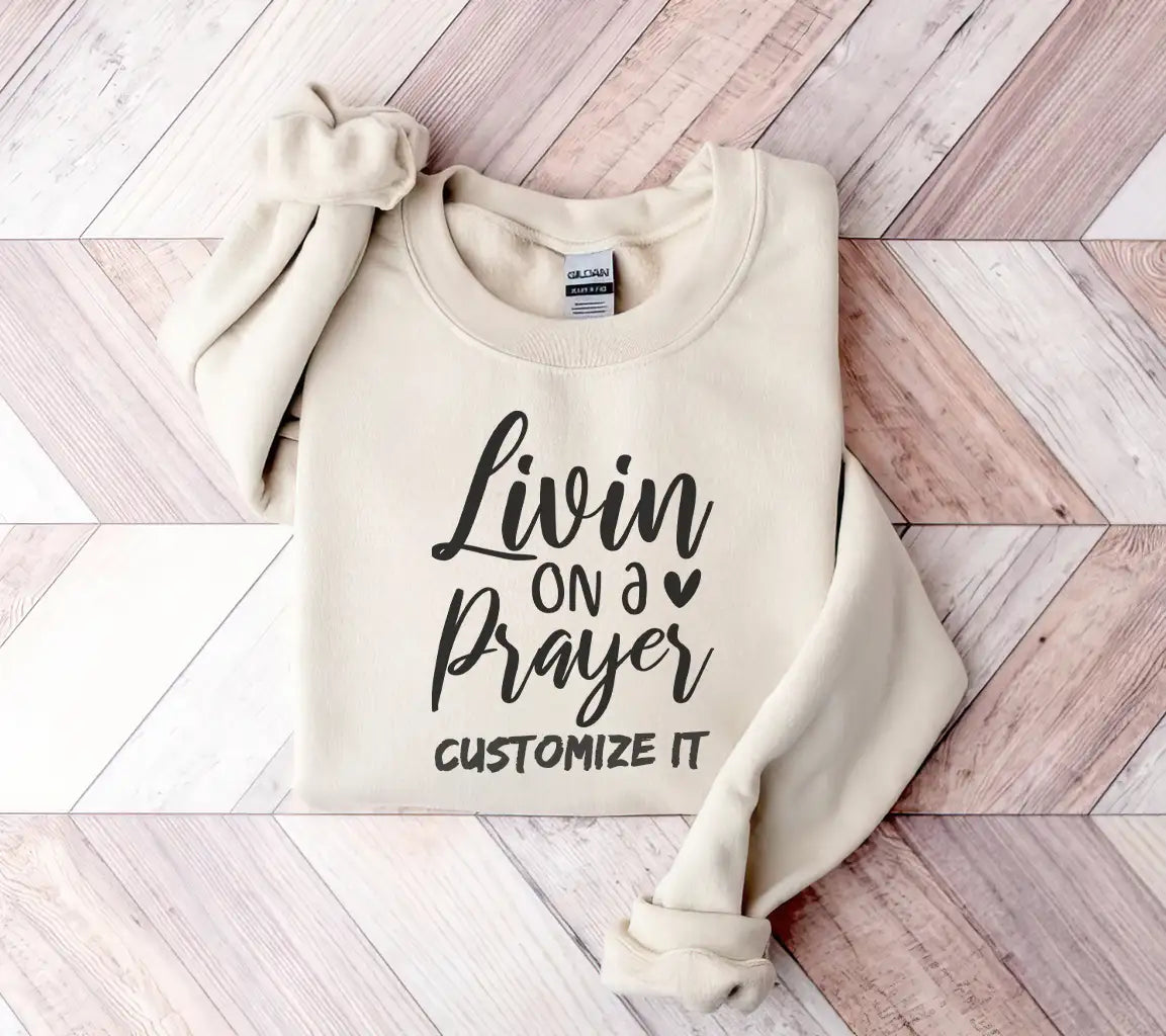 Living on a Prayer  Quote SVG - Christian Design SVG